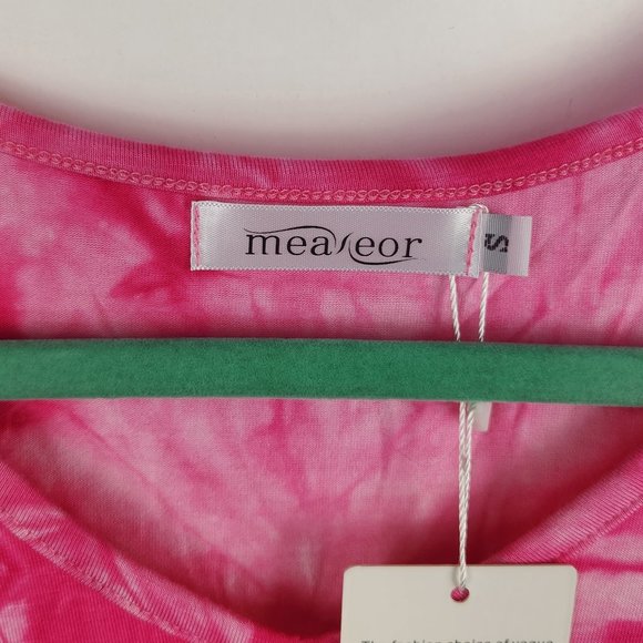 NWT Measeor Tie Dye Soft Stretchy Asymmetric Dress sz S - Picture 5 of 7